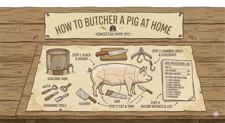 How to butcher a pig at home step-by-step guide